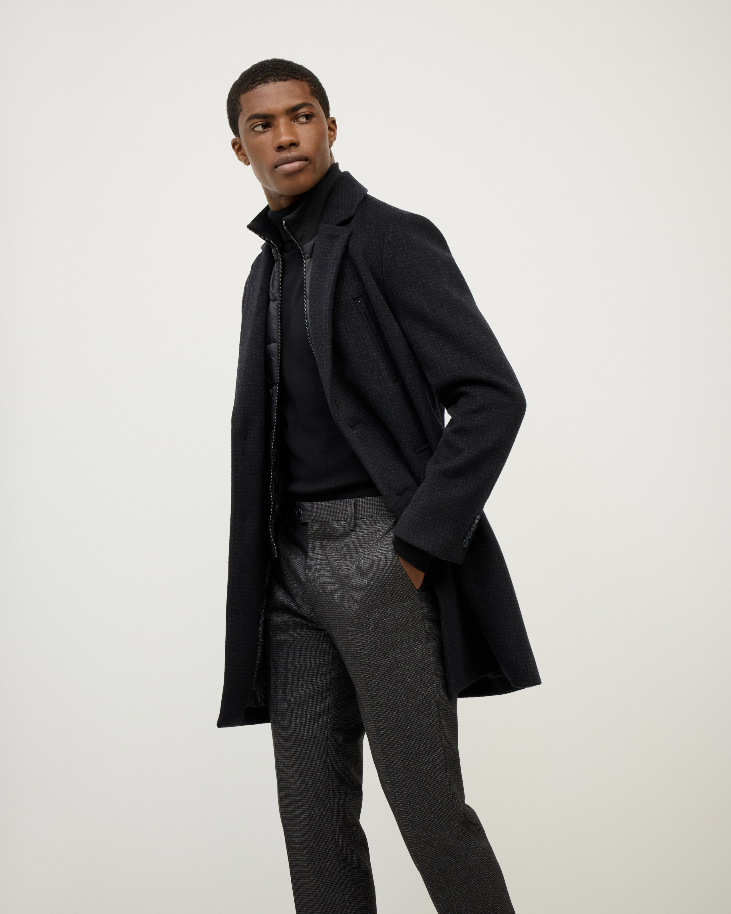 Christos Coat with Removable Puffer Insert 