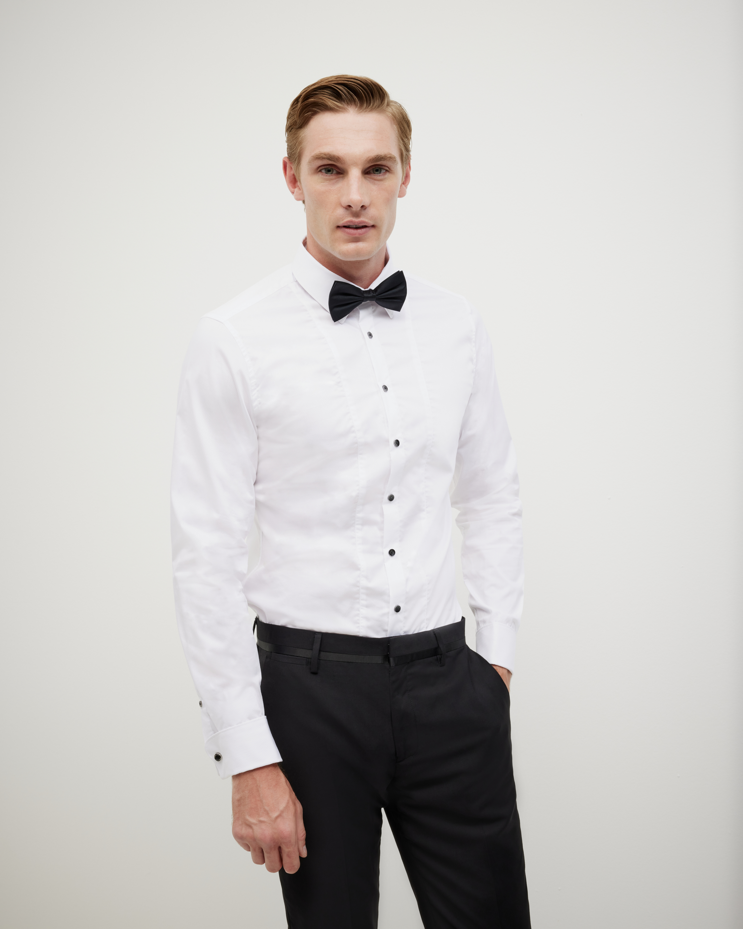 Slim Long Sleeve Panelled Formal Shirt