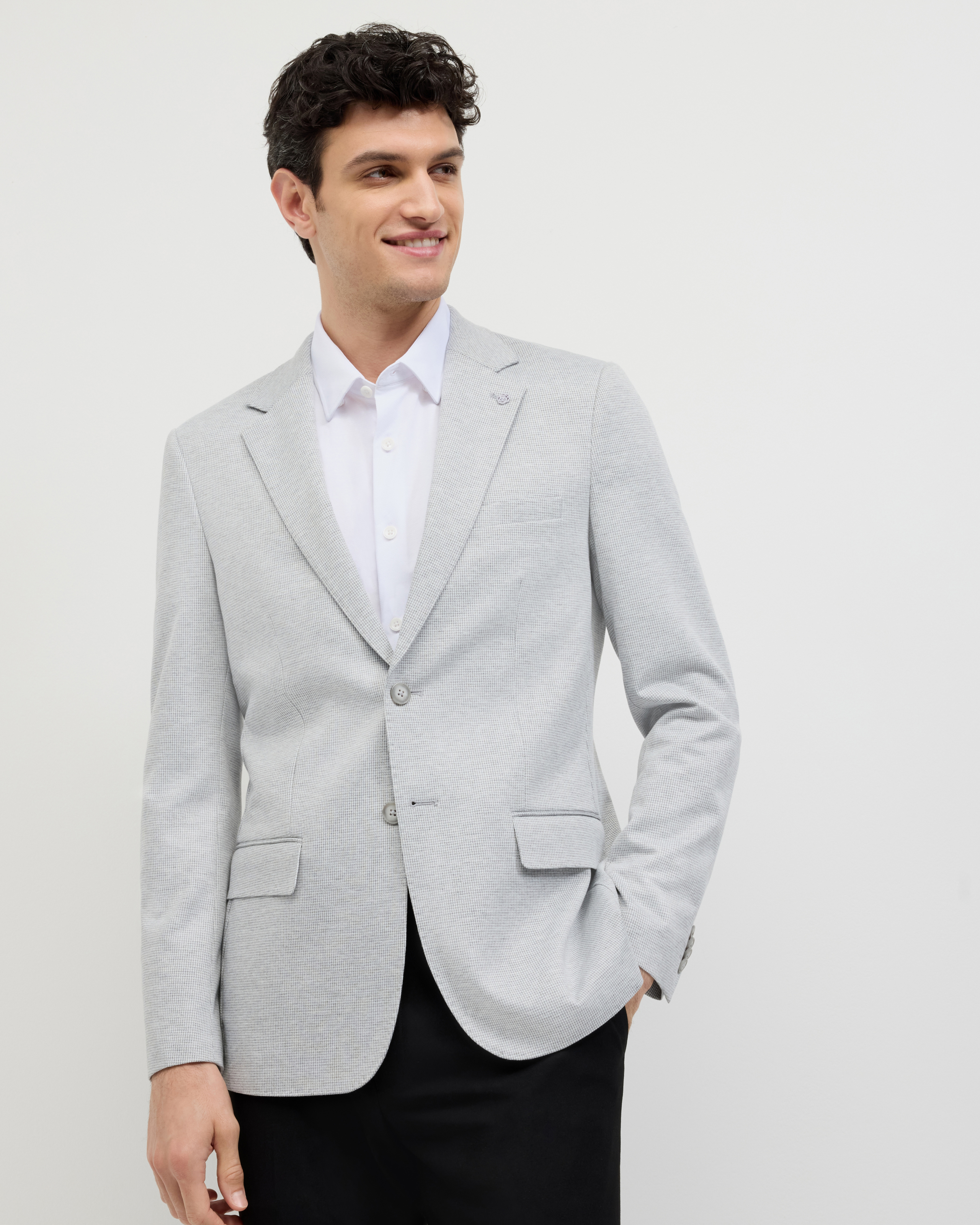 Men's Light Grey Blazer Jacket
