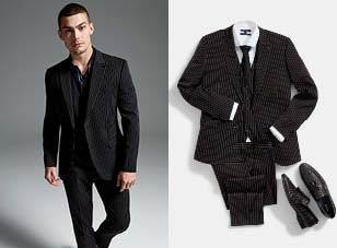 Men's Fashion Pin Stripe Suit