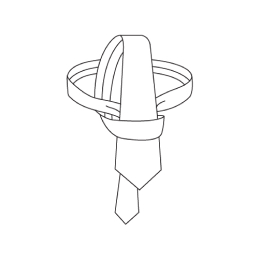 Half Windsor Knot Step 6