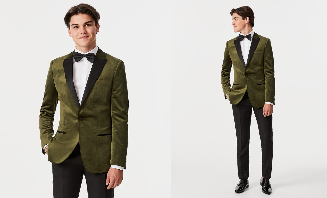 Harvey Petito Olive Velvet Tuxedo Politix Harvey Petito Olive Velvet Tuxedo Politix