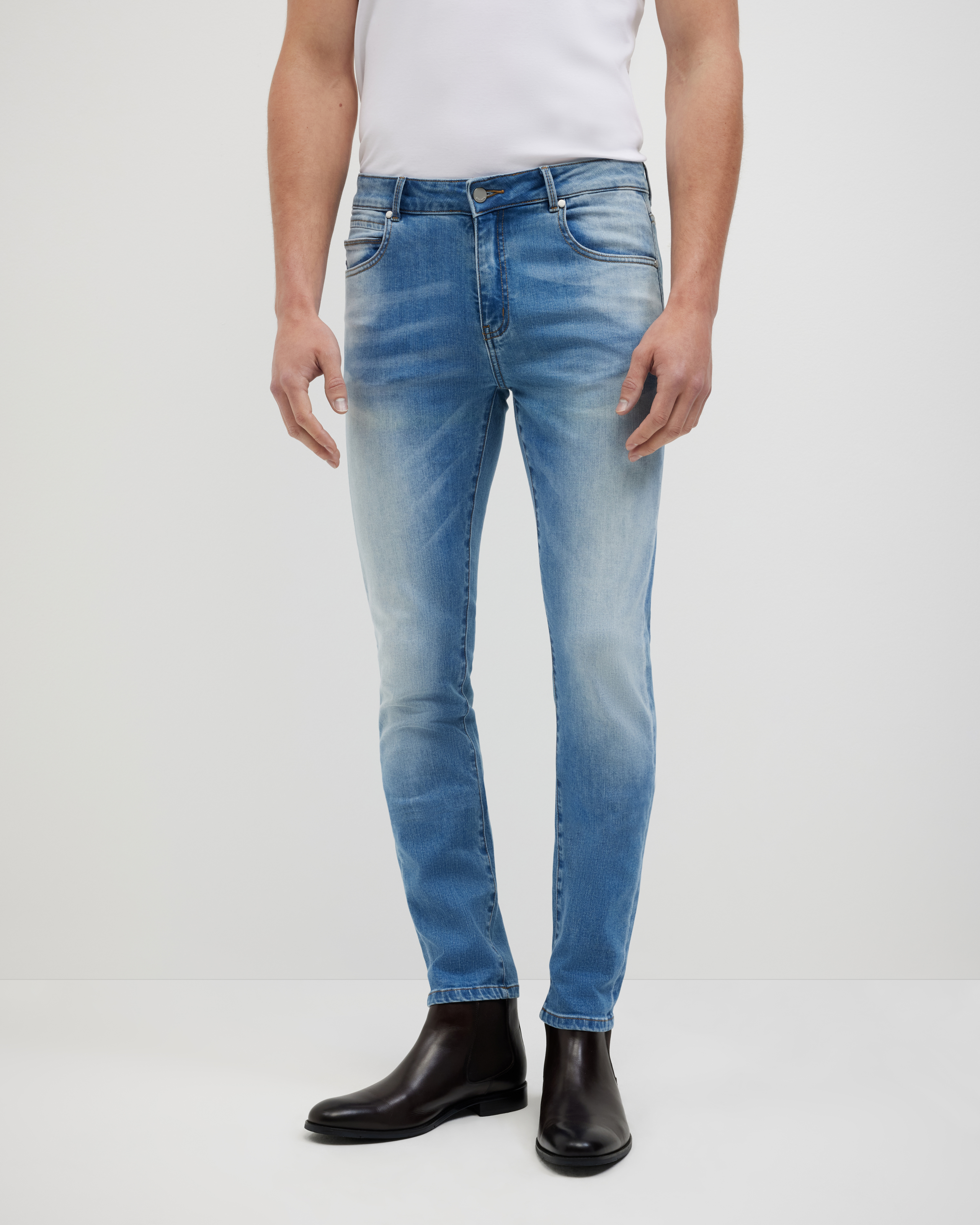 Elwin Slim Stretch 5 Pocket Denim Jeans