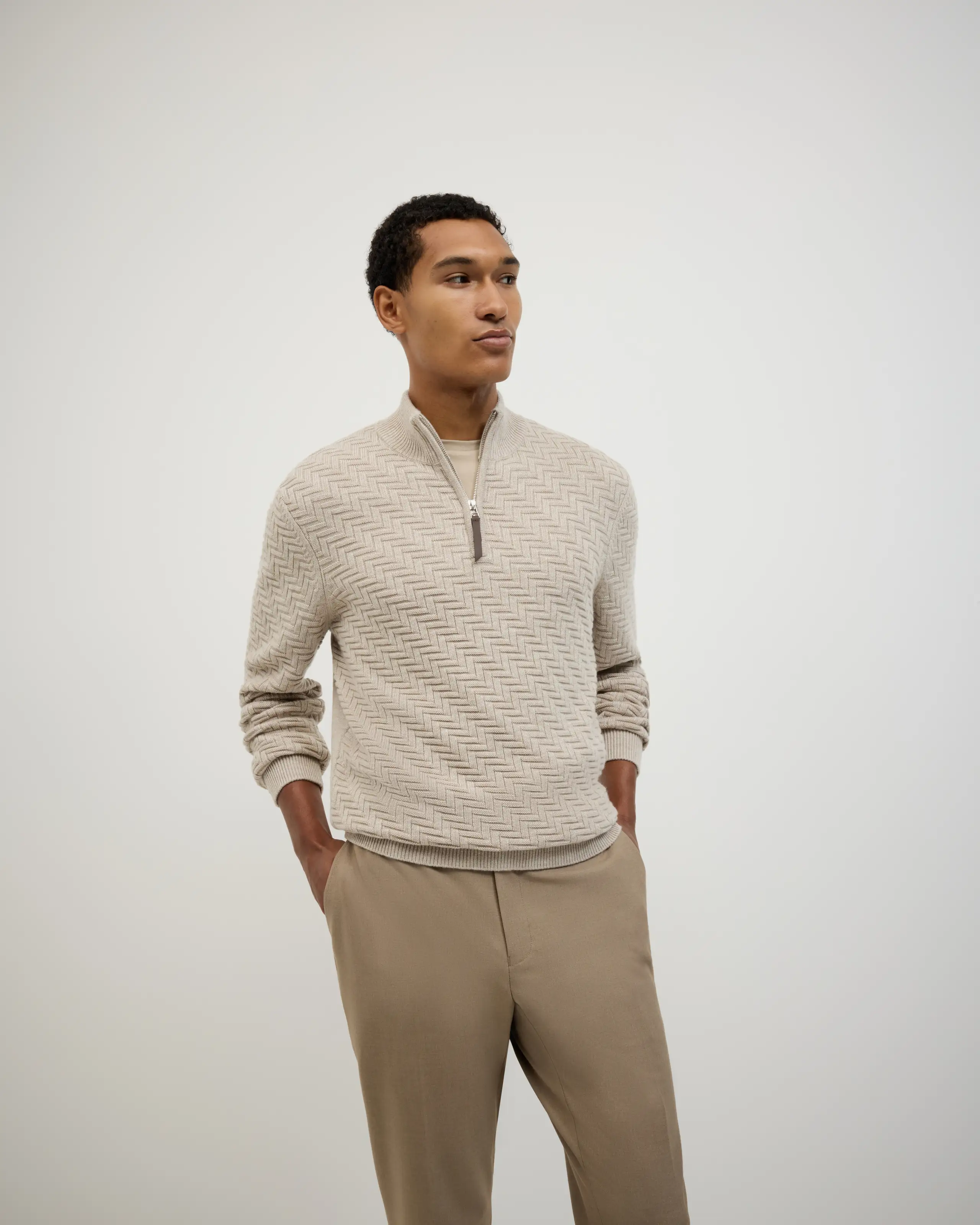 Politix Barker Quarter Zip Knit
