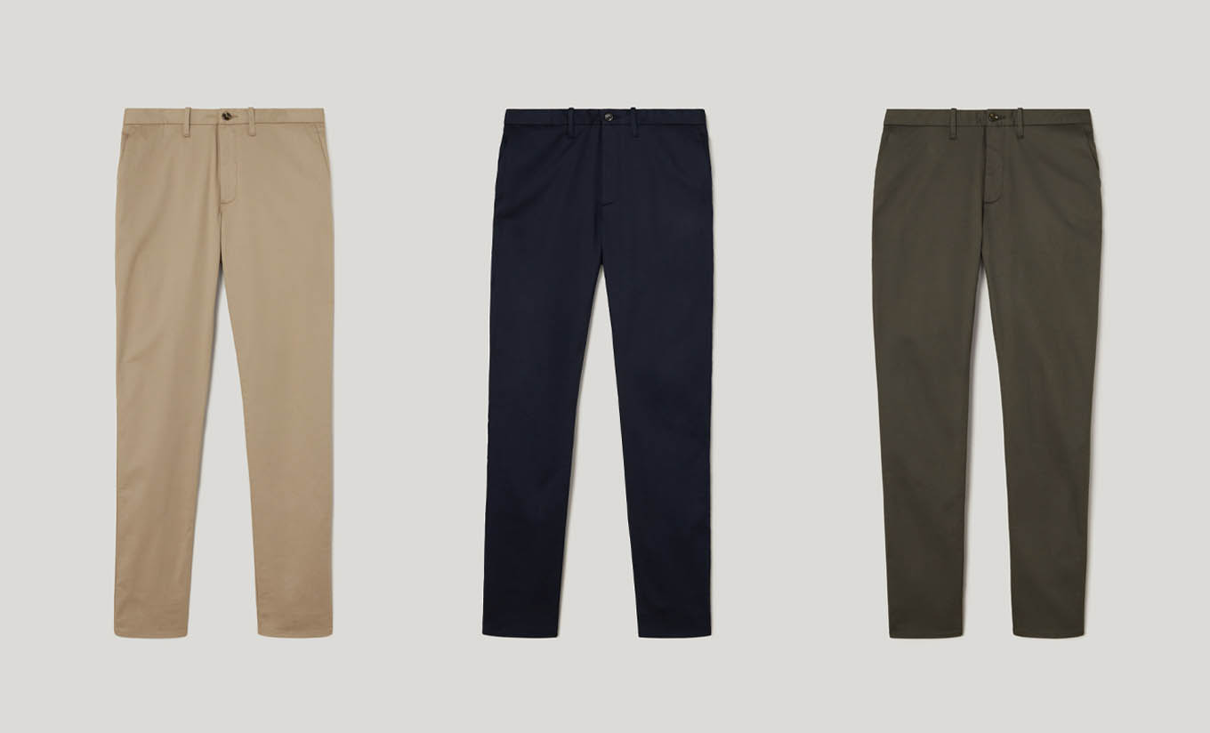 Ultra slim cotton-tencel chino