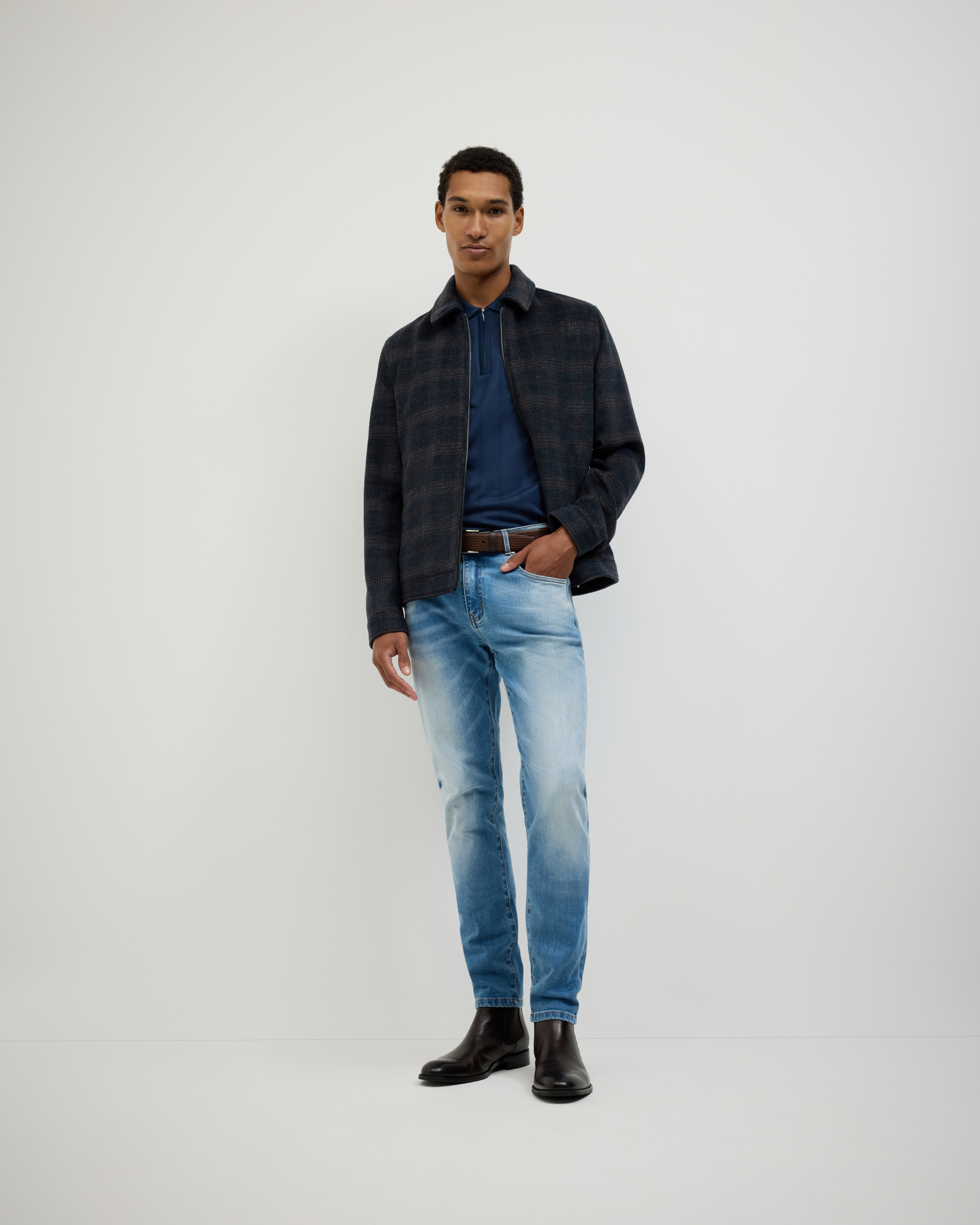 Stevie Wool Blend Check Jacket