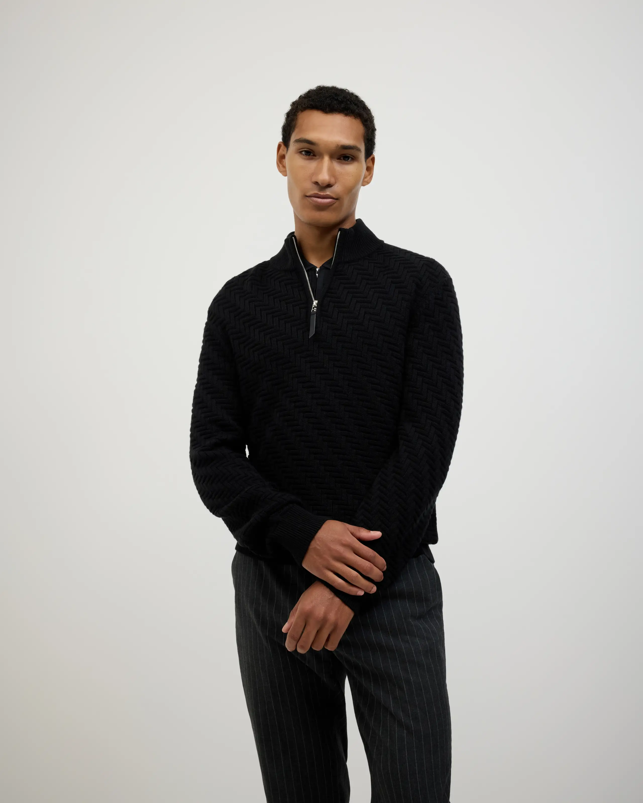 Politix Barker Quarter Zip Knit