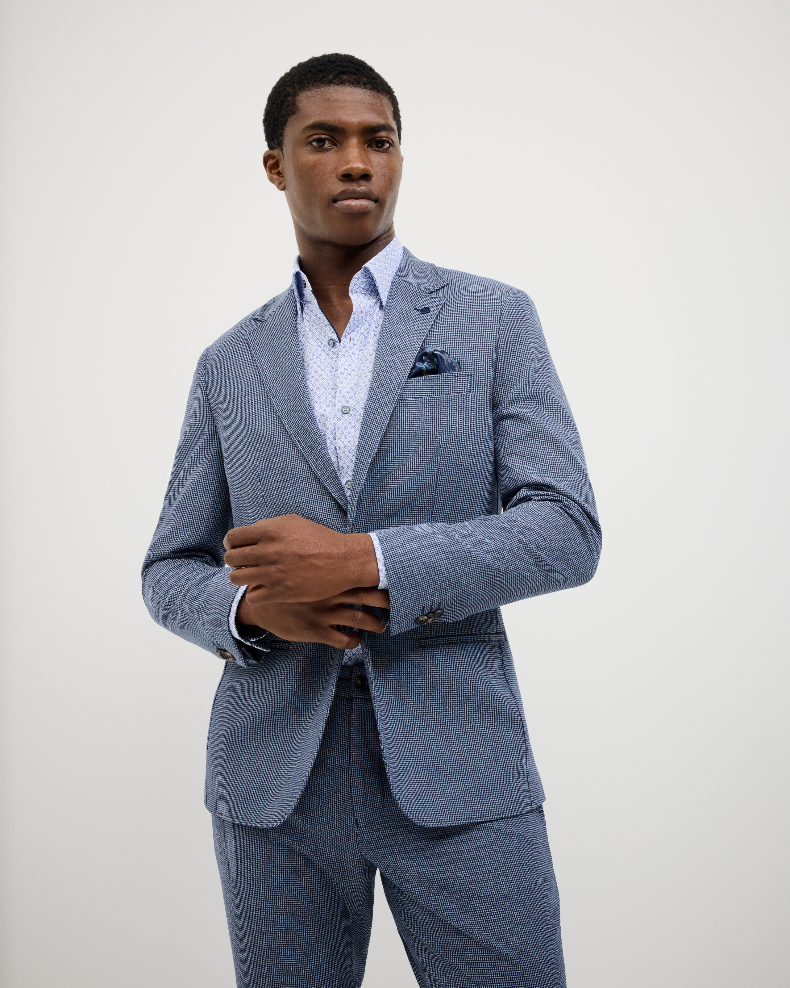 James Textured Two-Toned Blazer