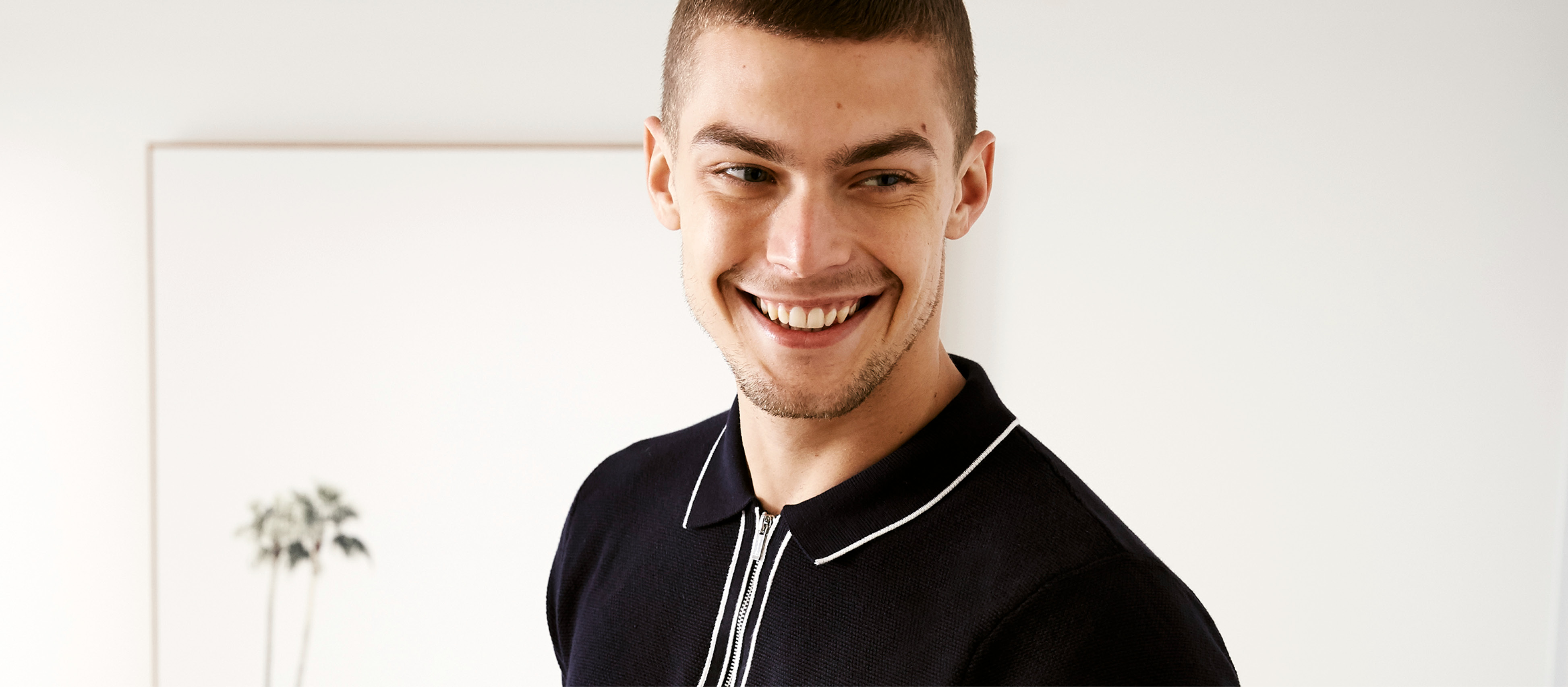 Black Knitted Polo Shirt and Shorts