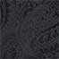 Silk Self Paisley Pocket Square, Black, swatch