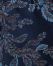Francis Floral Pocket Square, Navy, swatch