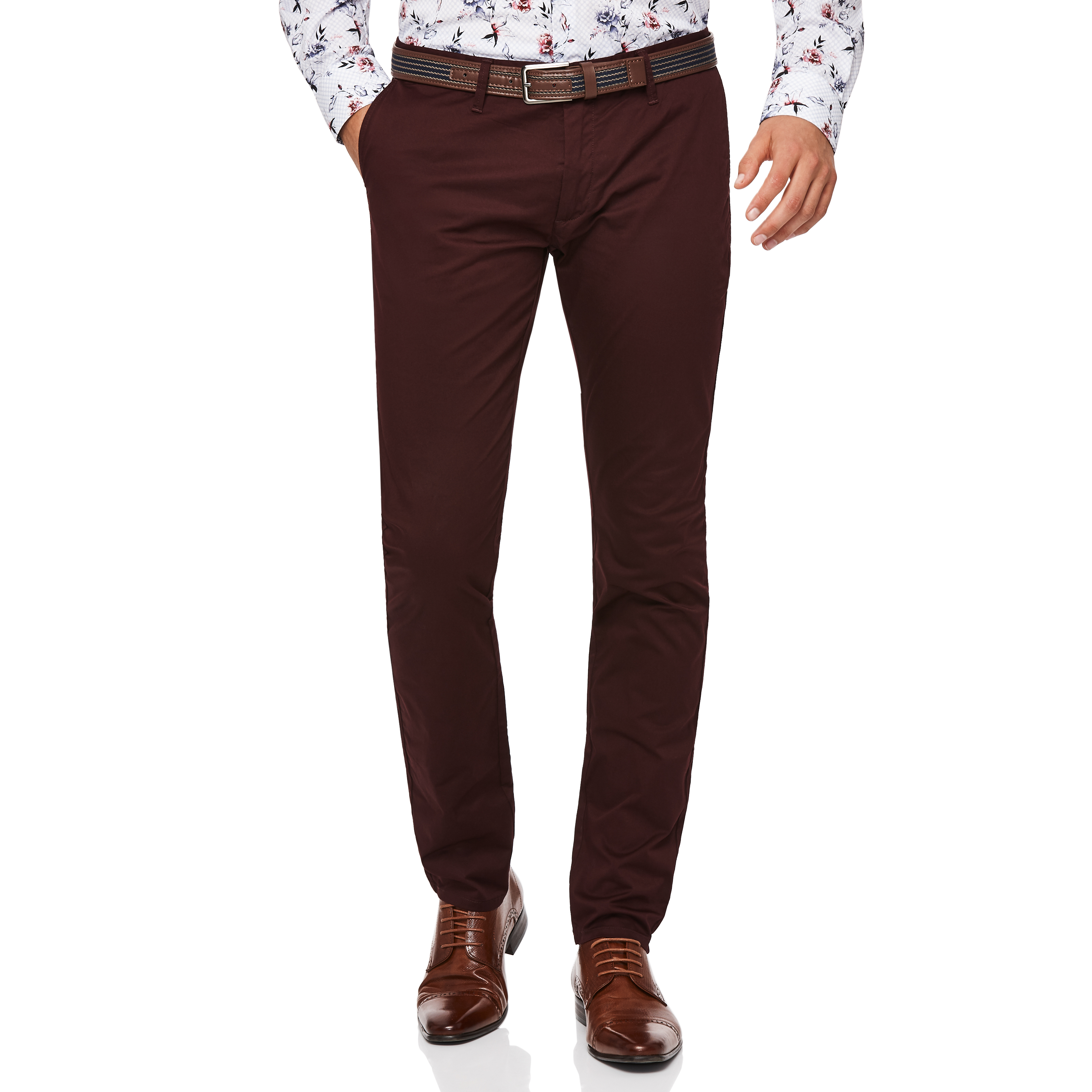 burgundy chinos