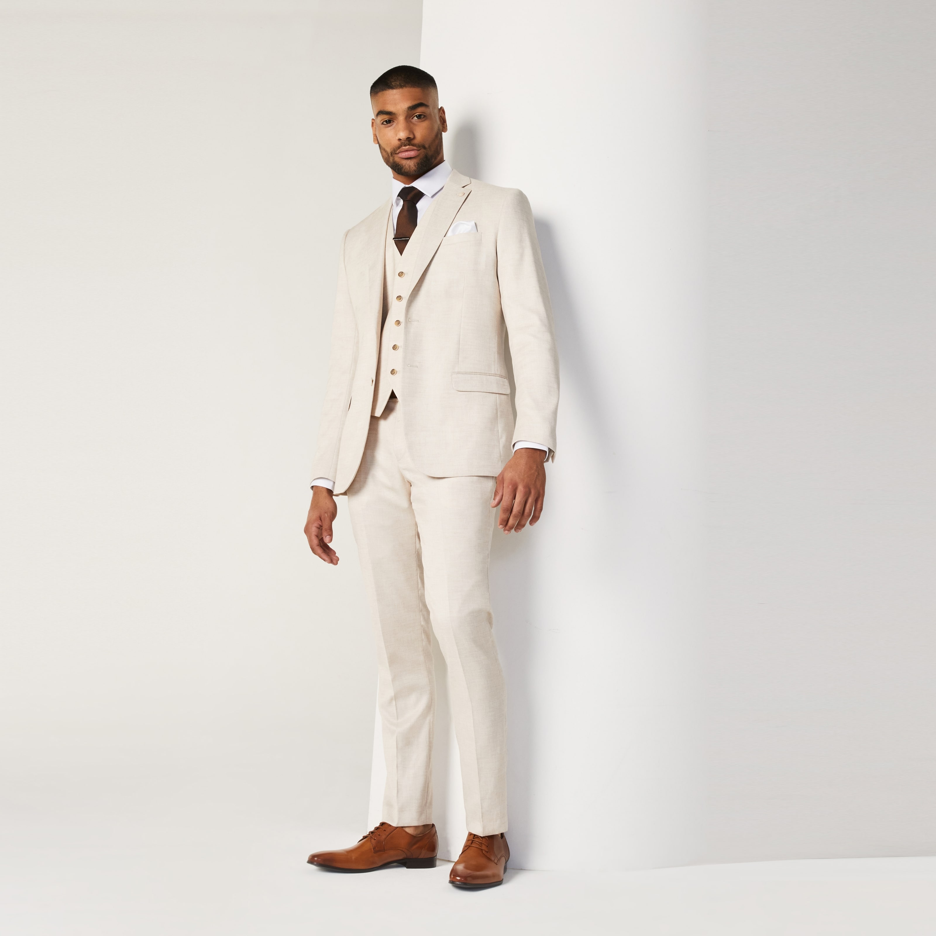 Parkfield Tailored Suit Jacket- Natural 